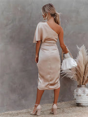 Elegant and Stylish One-Sleeve Dress for Women