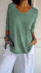 Chic and Stylish Loose V-Neck Top for Women
