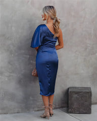 Elegant and Stylish One-Sleeve Dress for Women