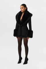 Faux Fur Suited Blazer