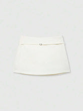 Zipper Waist Belted Midi Skort