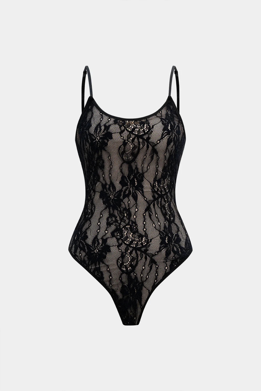 Lace Patchwork Backless Slip Sleeveless Bodysuit