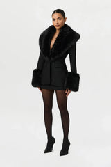 Faux Fur Suited Blazer