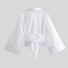 Women's Going Out Tops With Tie Belt
