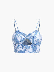 Seaside Joy Print Twist Detail Skirt Set