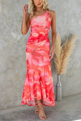 Elegant and Vibrant Floral Midi Dress for Women