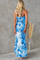 Elegant and Vibrant Floral Midi Dress for Women