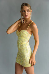 Alanis Bustier Sequin Mini Dress